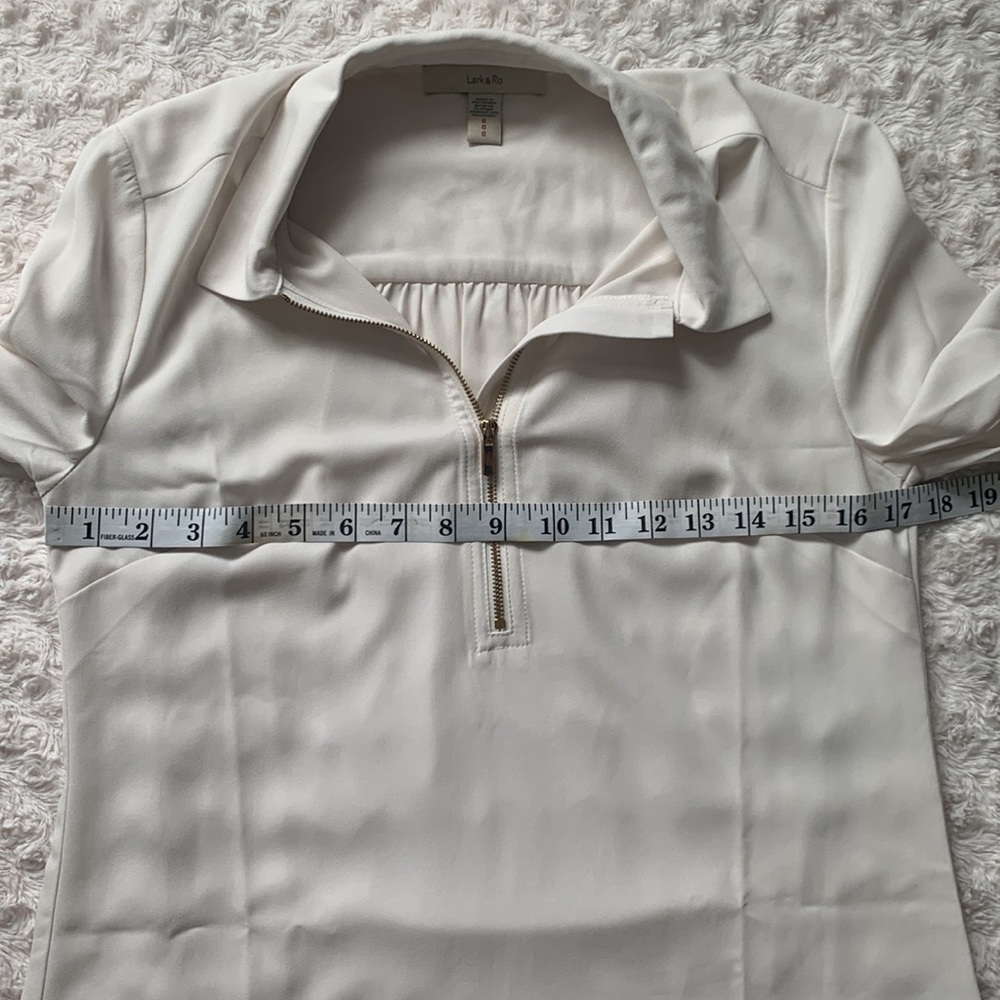 Lark & Ro Women's Loose Fit Half-Zip Popover Shirt - Picture 9 of 11